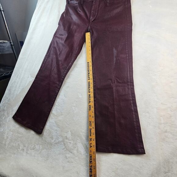 Joe’s Jeans High Rise The Callie 31 Women’s Waxed Cropped bootcut Rum Raisin - Picture 4 of 12